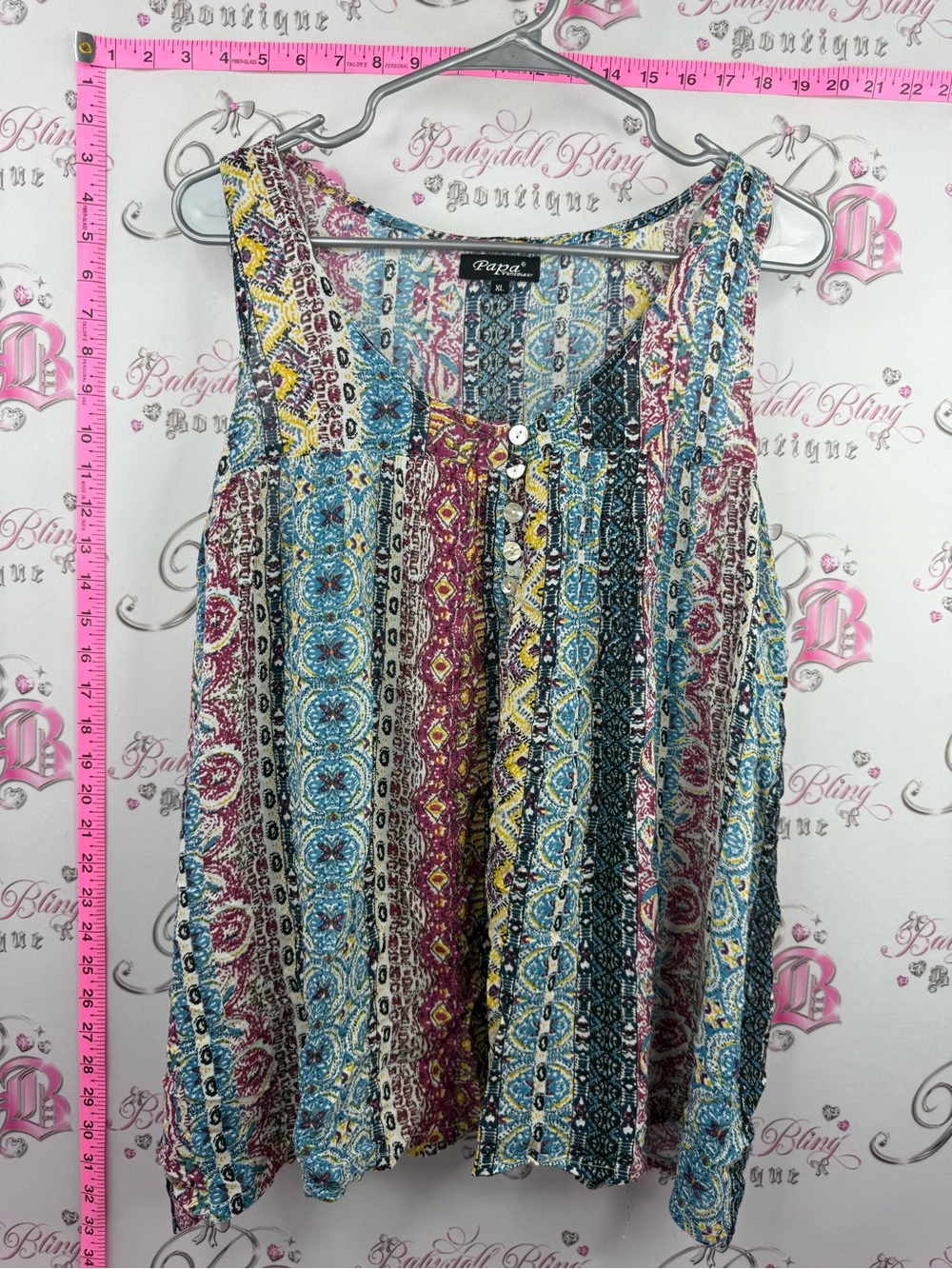 Papa Vancouver tank top Multicolor Striped Pattern Sleeveless Camisole